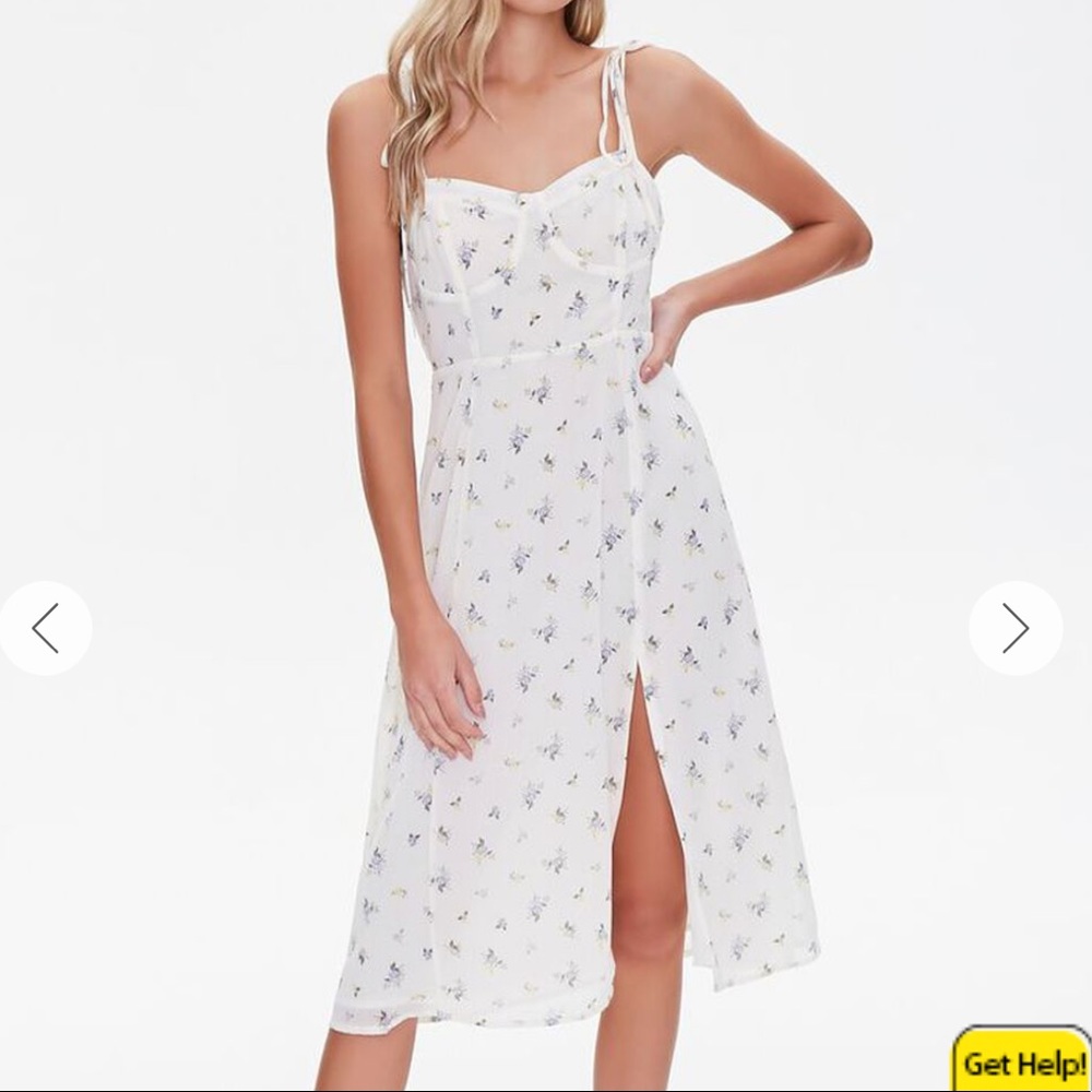 Floral Print Midi Dresd